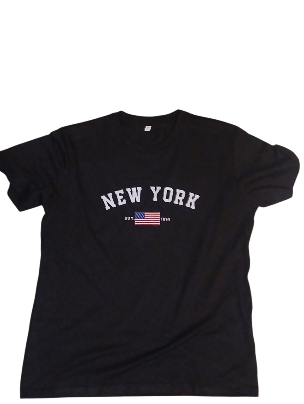 Access - Navy Blue Short Sleeve Shirt, Crew Neck, Graphic Print, New York - Picture 2 of 10
